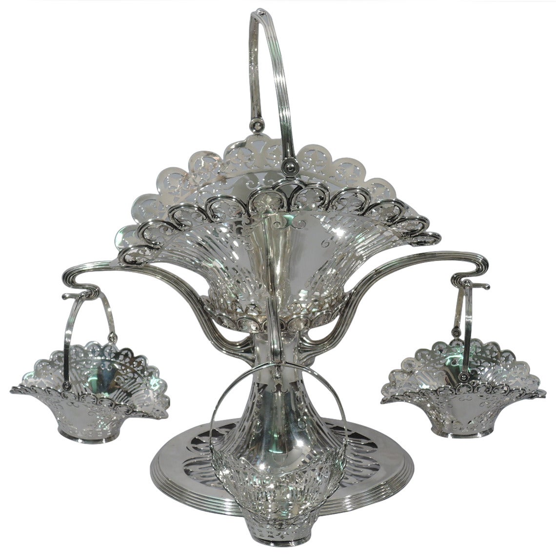 Beautiful Bailey, Banks and Biddle Epergne with Pierced Baskets, circa 1910