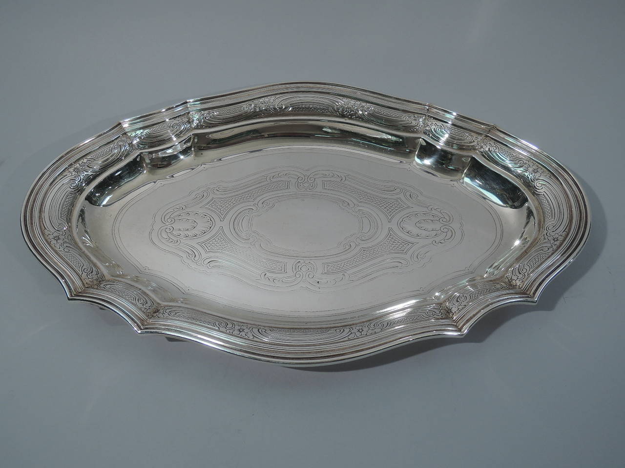Antique Tiffany Sterling Silver Serving Tray at 1stDibs