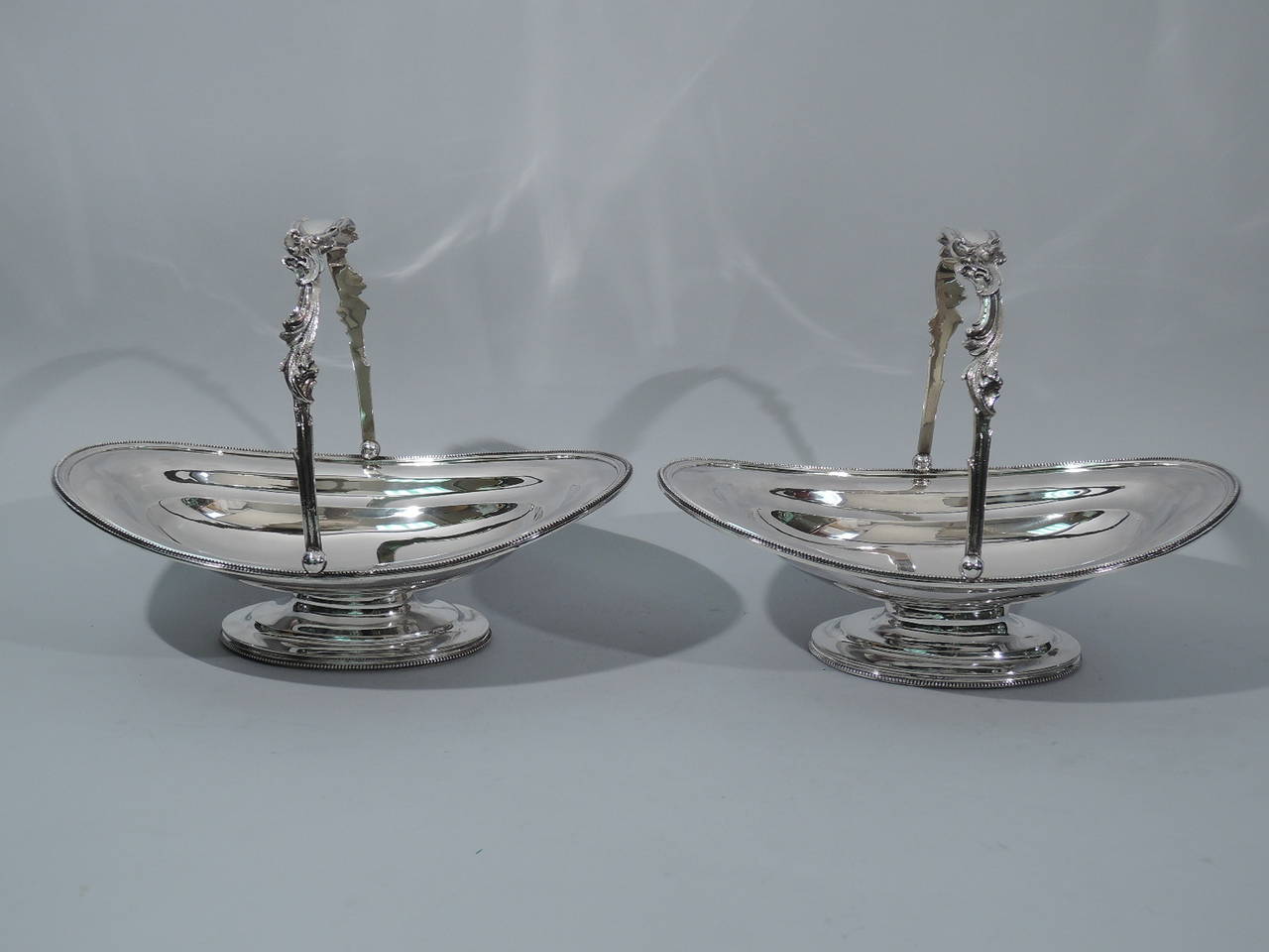 Great Early Tiffany - Pair of Sterling Silver Baskets with 550 Broadway Hallmark 3