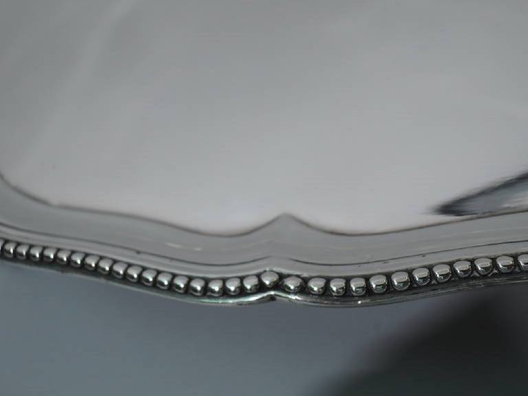 George III Salver with Beading - Georgian Tray - English Sterling Silver -  1779 2