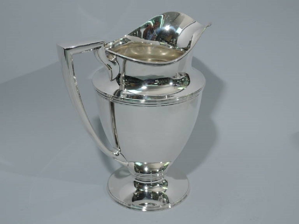 Early 20th Century American Art Deco Sterling Silver Water Pitcher by Tiffany C 1911