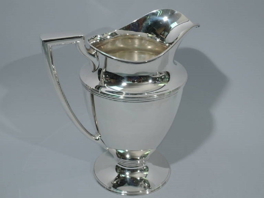 American Art Deco Sterling Silver Water Pitcher by Tiffany C 1911 1