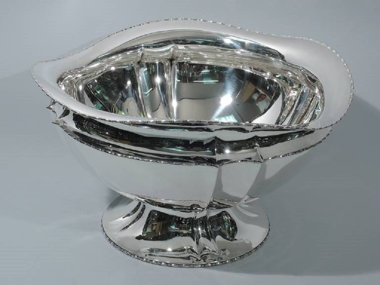 Dramatic Marquise Punch Bowl by Tiffany, American Sterling Silver, circa 1901