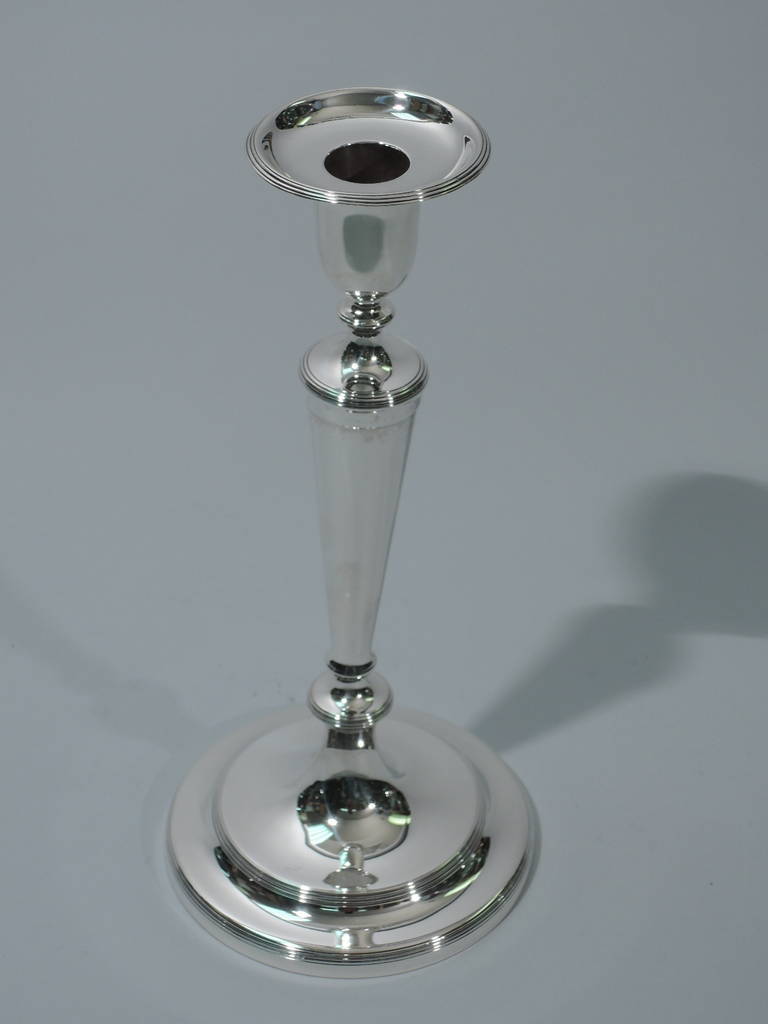 American Set of 4 Tiffany Sterling Silver Candlesticks C 1908