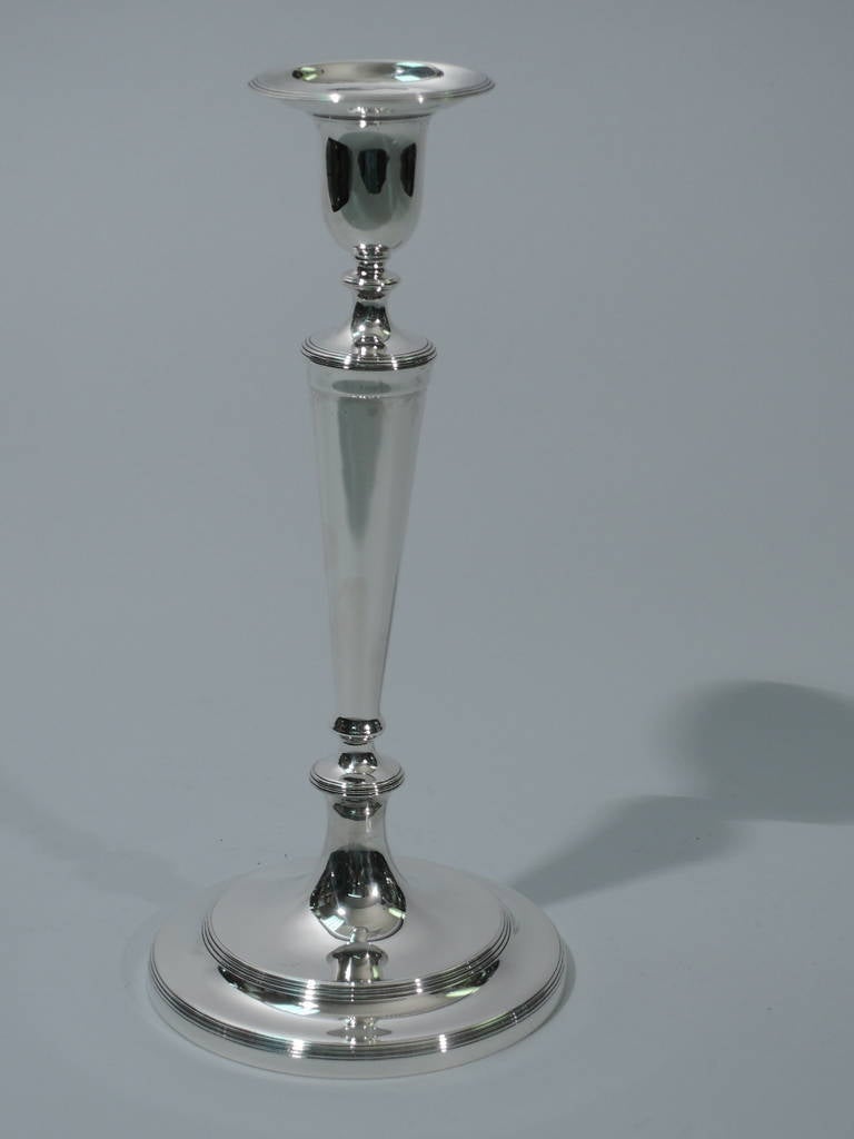 Set of 4 Tiffany Sterling Silver Candlesticks C 1908 In Excellent Condition In New York, NY