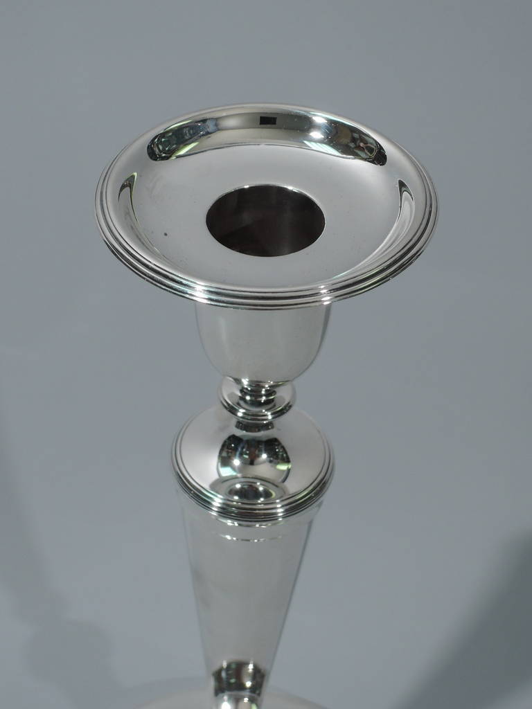 Set of 4 Tiffany Sterling Silver Candlesticks C 1908 1