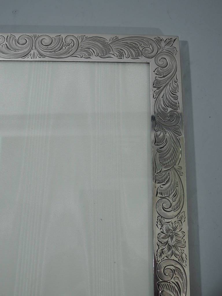 Gorham Sterling Silver Picture Frame with Foliage and Scrolls, 1909 3