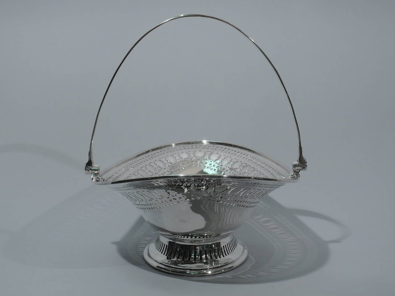 Early 20th Century Edwardian English Sterling Silver Basket 1902