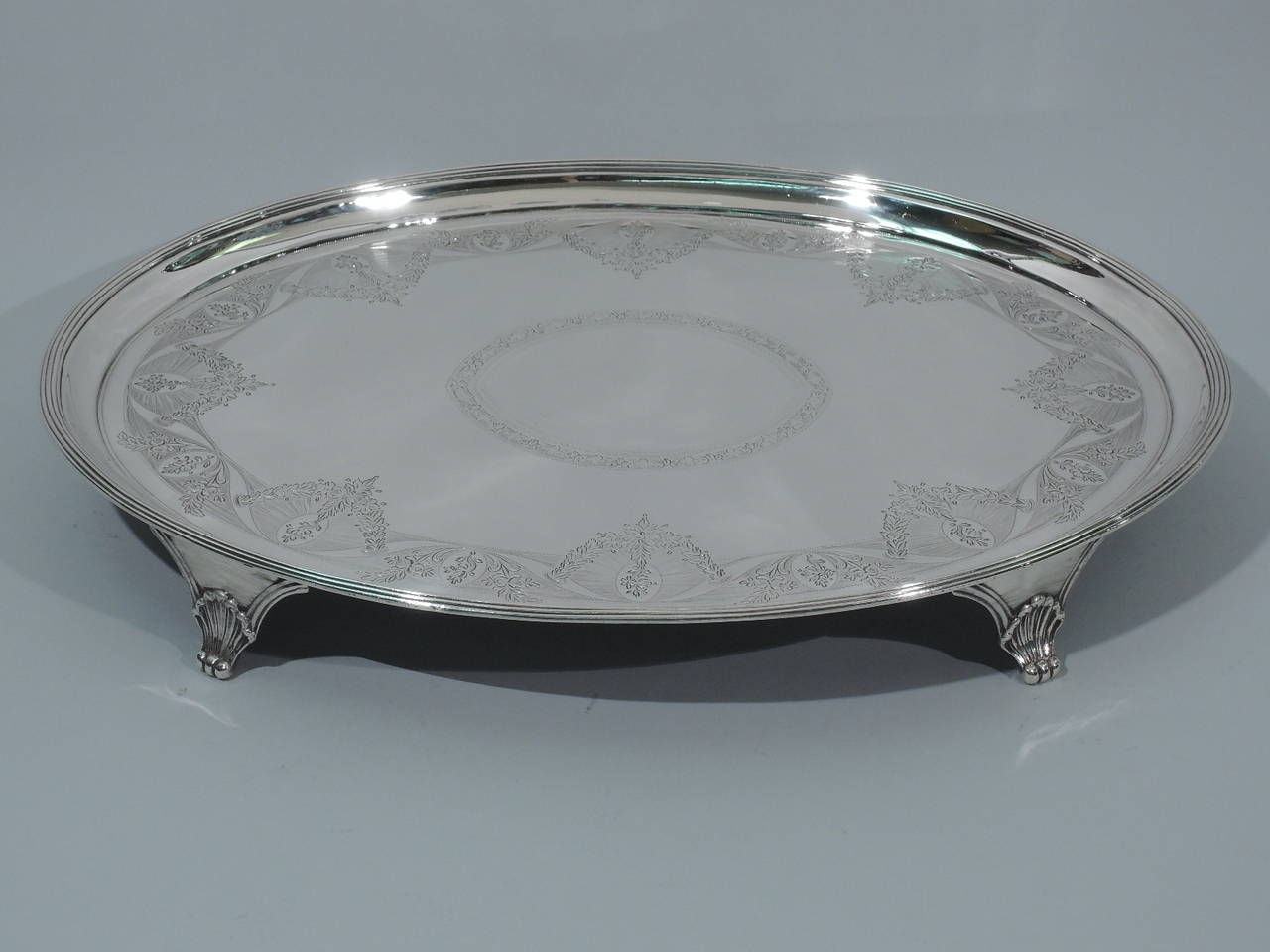 Large Silver Salver by Peter and Ann Bateman, 1799