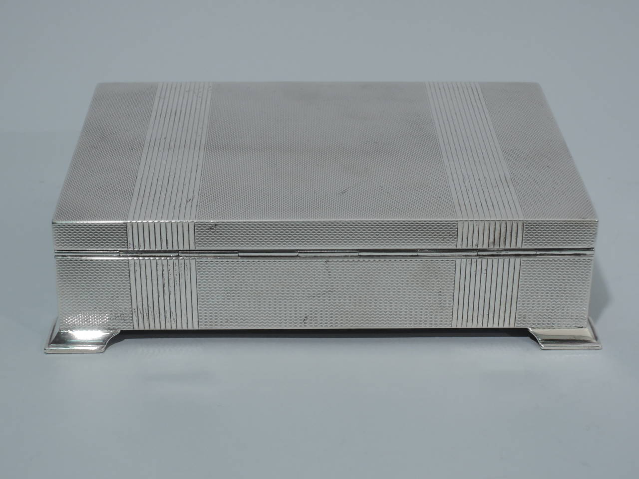 Mid-20th Century Elegant English Sterling Silver Desk Box  