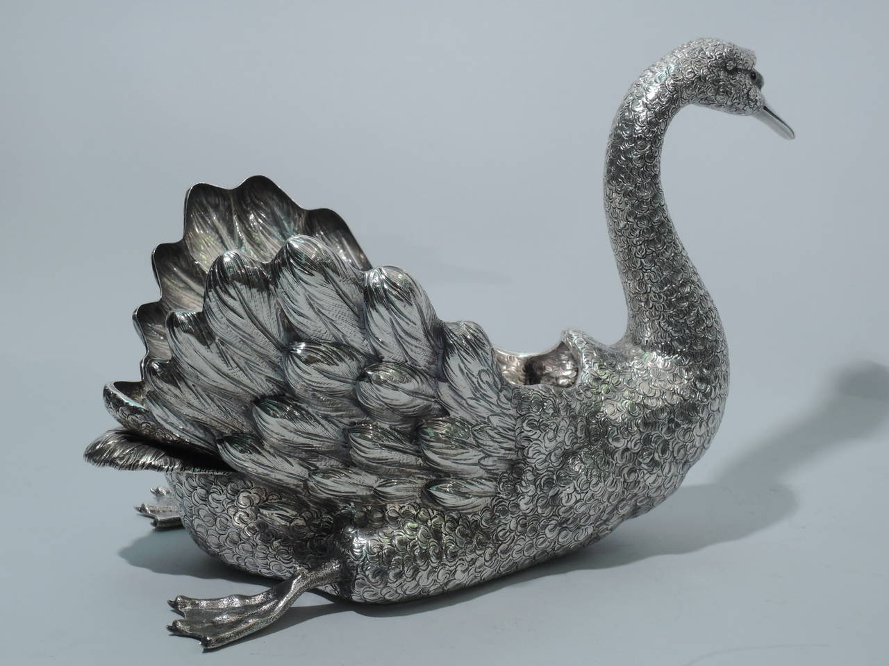 buccellati sterling silver swan centerpiece