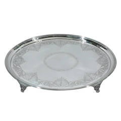 Antique Large Silver Salver by Peter and Ann Bateman, 1799