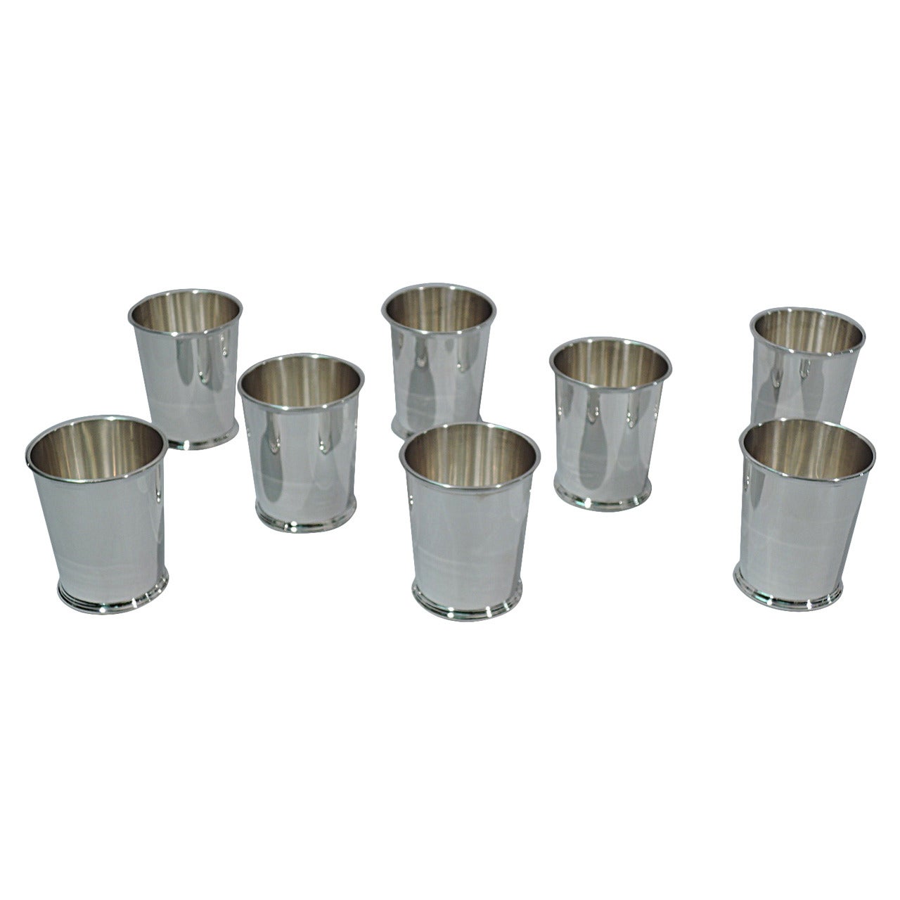 Set of 8 Sterling Silver Mint Julep Cups by Kirk
