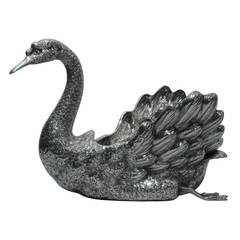 Buccellati Bird, Large Sterling Silver Swan Centerpiece