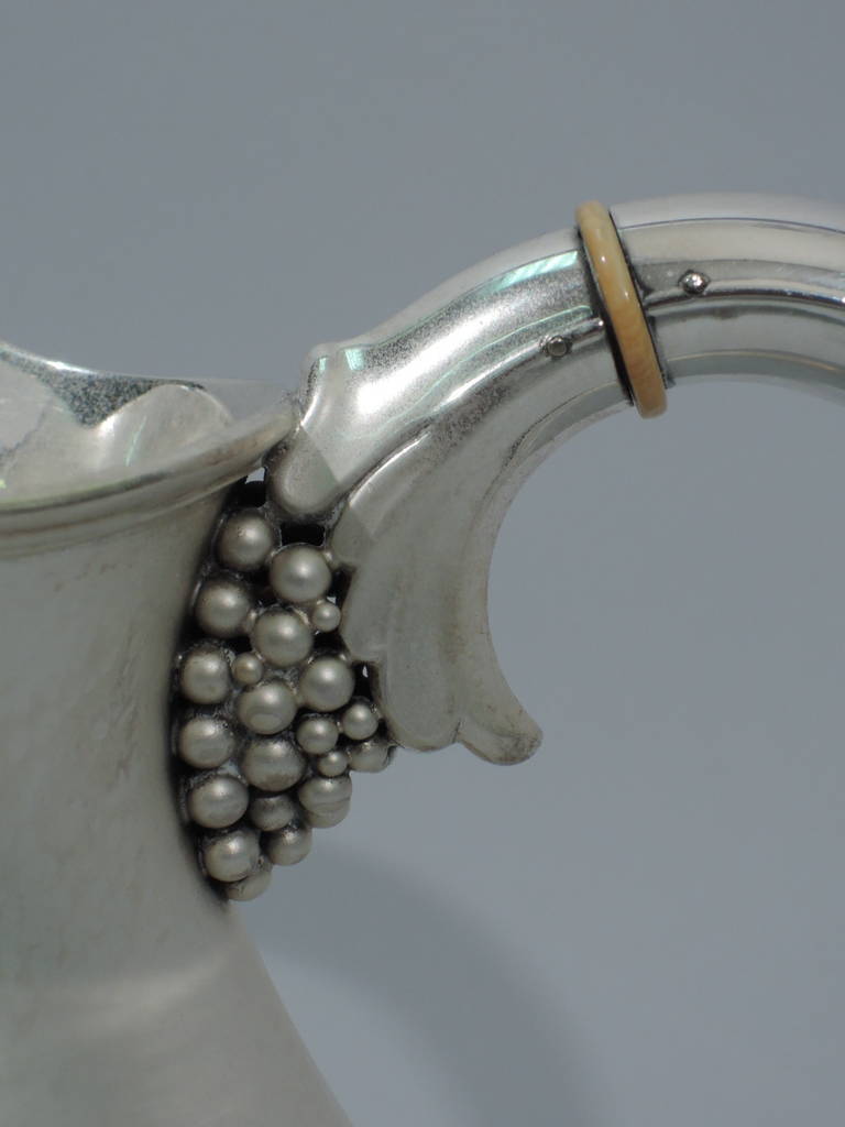 Midcentury Water Pitcher - Jensen Style - Scandinavian - Danish Sterling Silver 2