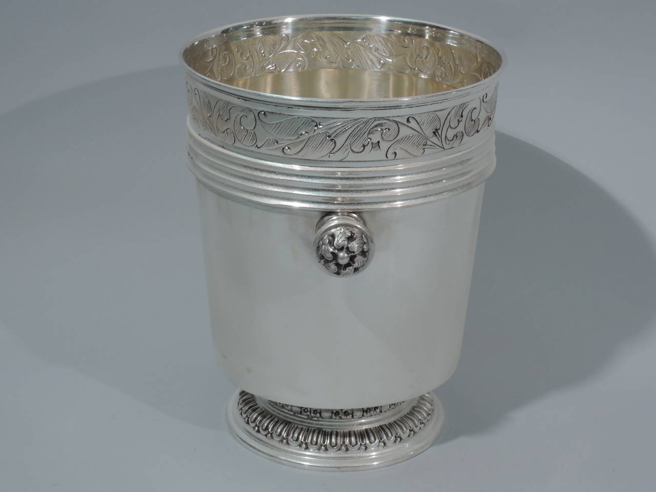 Mid-Century Modern Italian Midcentury Modern Classical Silver Wine Bottle Cooler