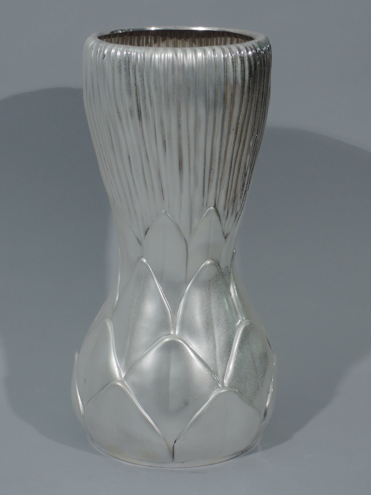 Aesthetic Movement Contemporary Tiffany Sterling Silver Vase of Aesthetic Inspiration