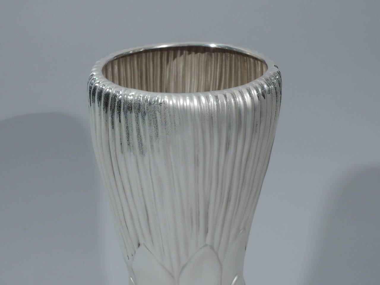 Contemporary Tiffany Sterling Silver Vase of Aesthetic Inspiration 2