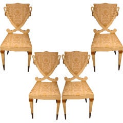 A set of four ( 4 ) c. 1930's Italian side chairs