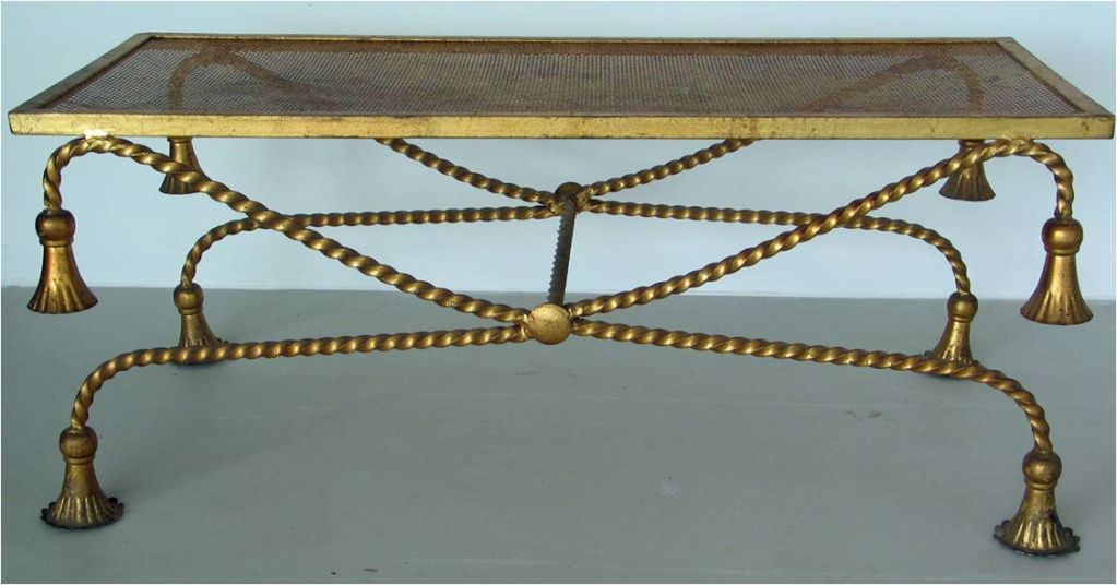A c. 1960's iron bench
