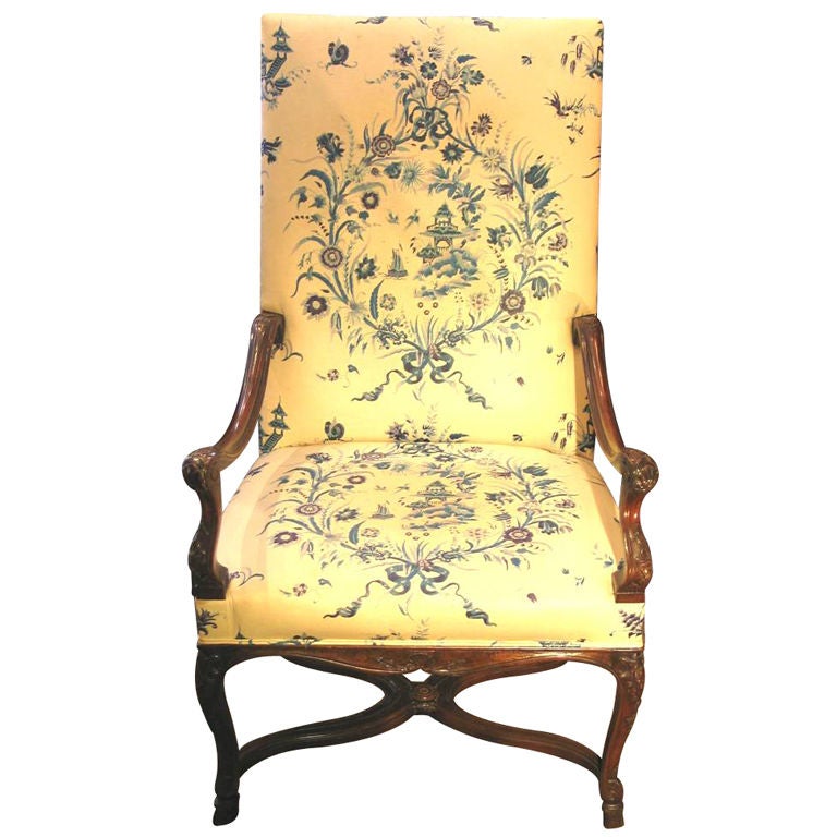 An 18th. c. French Re'gence fauteuil For Sale