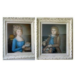 A pair of handsome 18th.c. pastels