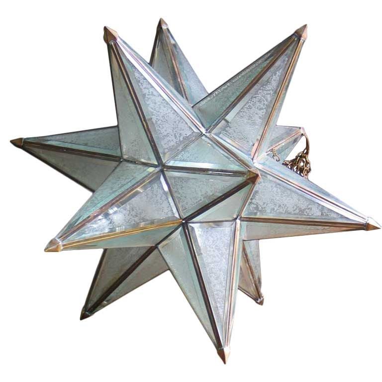 c. 1900 - c. 1920's Moravian star hanging fixture