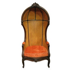 A late 19th.c. French hall porters chair