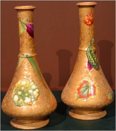 A pair of c. 1870's Worcester Aesthetic Movement vases