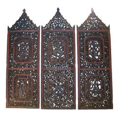 Antique Three 19th.c. Balinese panels