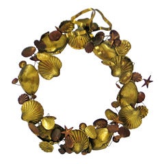 Retro A shell wreath c. 1960's