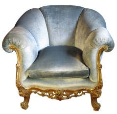 Four 19th.c. Italian drawing room chairs