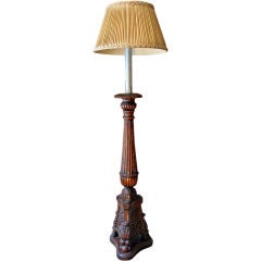 An Edwardian floor lamp