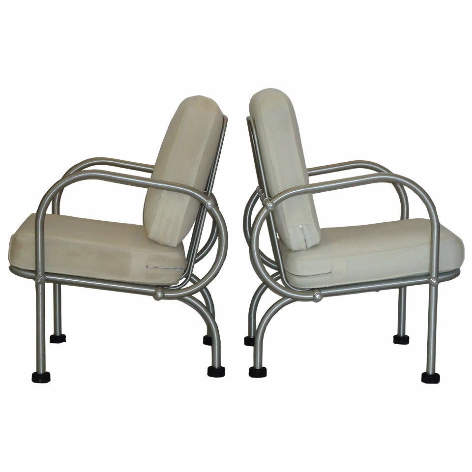 Pair of Warren McArthur "Cocktail Comfort Chairs"  Circa 1946