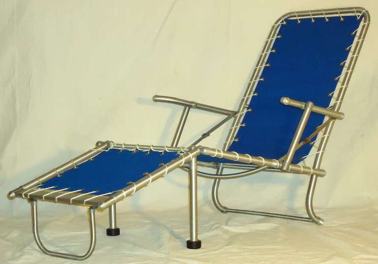 Aluminum Warren McArthur Prototype Folding Chaise, circa 1935