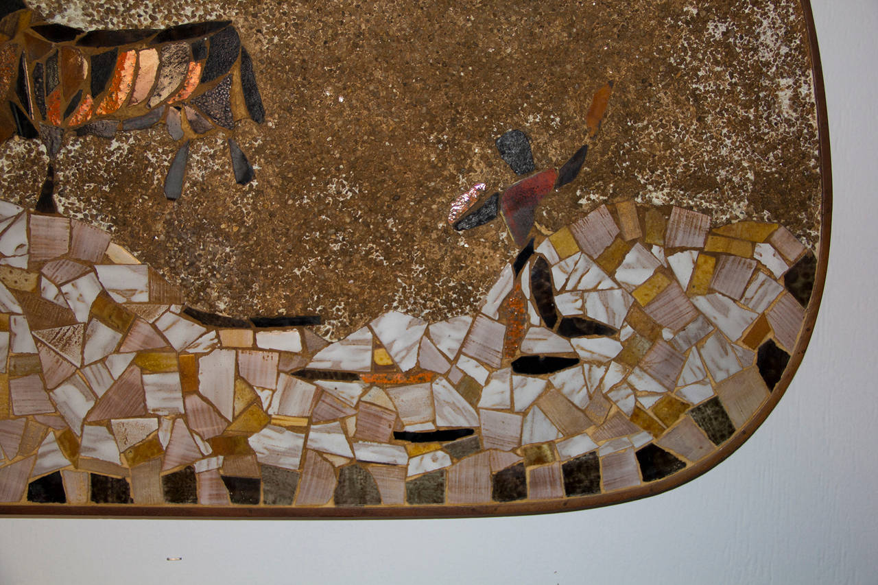 Mother-of-Pearl  Richard Hohenberg, mosaic, circa 1958, ceramic and mother of pearl.