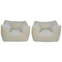 Pair of Le Bambole Lounge Chairs by Mario Bellini 1972
