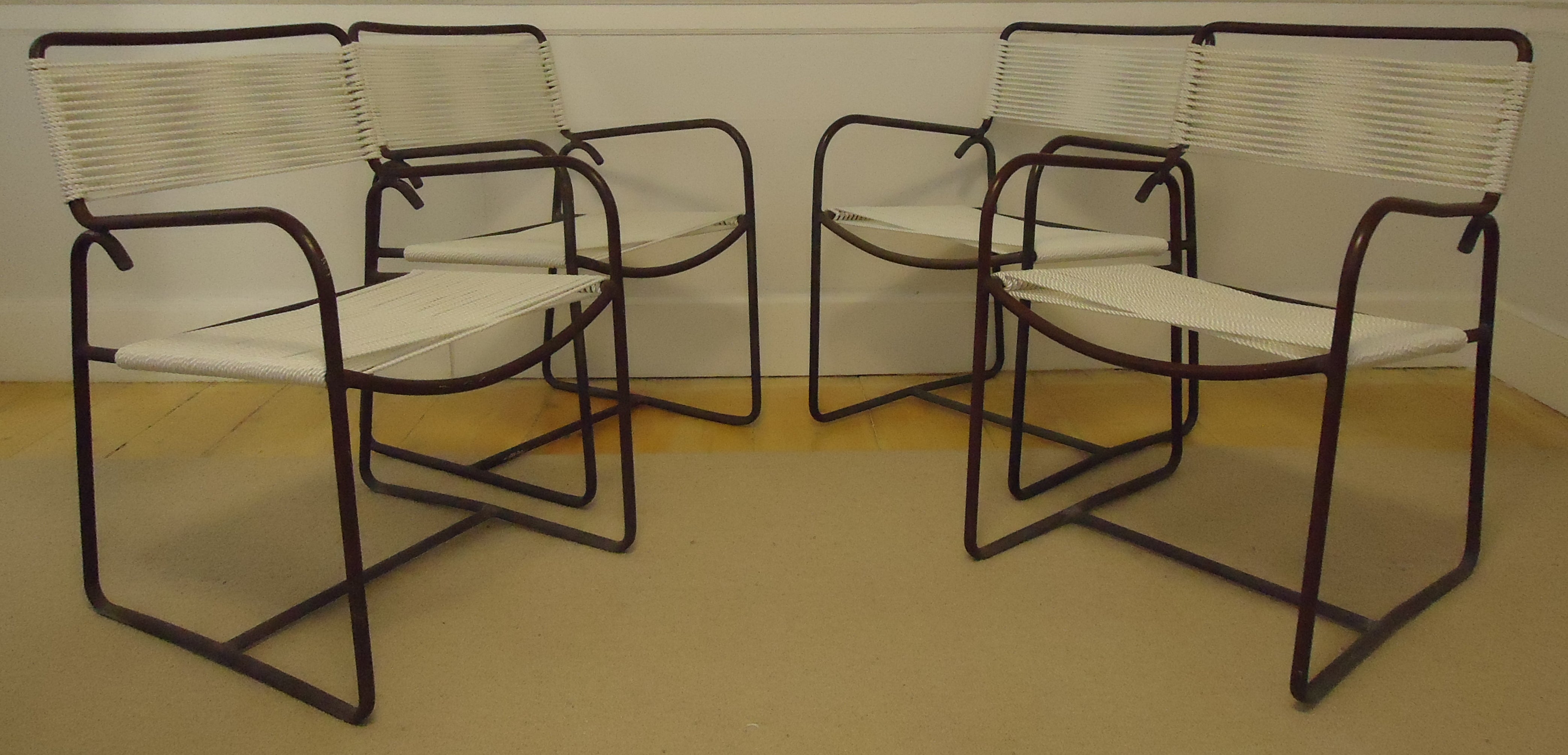 Walter Lamb Brown Jordan Bronze Dining Chairs (8) c.1960