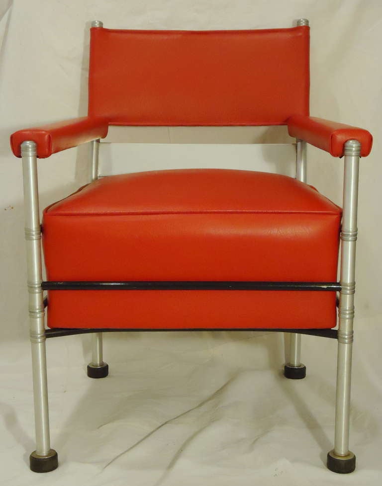 Art Deco Historic Warren McArthur Lounge Chair Steel and Aluminum Tubing, circa 1931