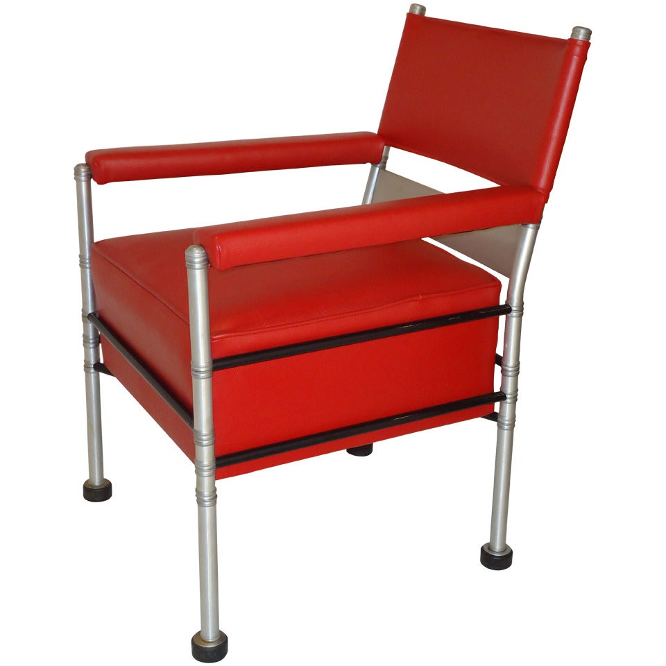 Historic Warren McArthur Lounge Chair Steel and Aluminum Tubing, circa 1931