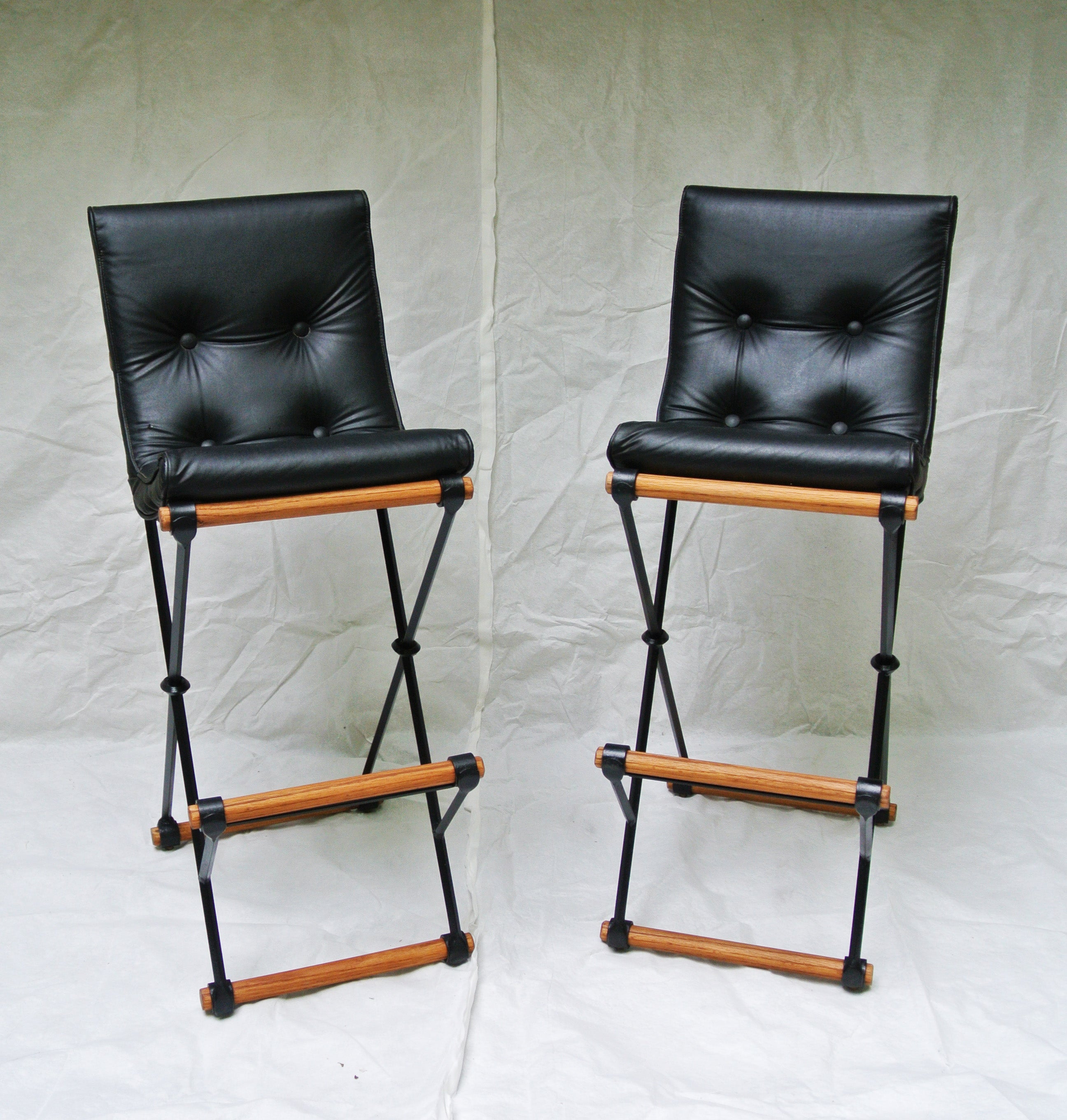 Pair of Cleo Baldon High Back Bar Stools