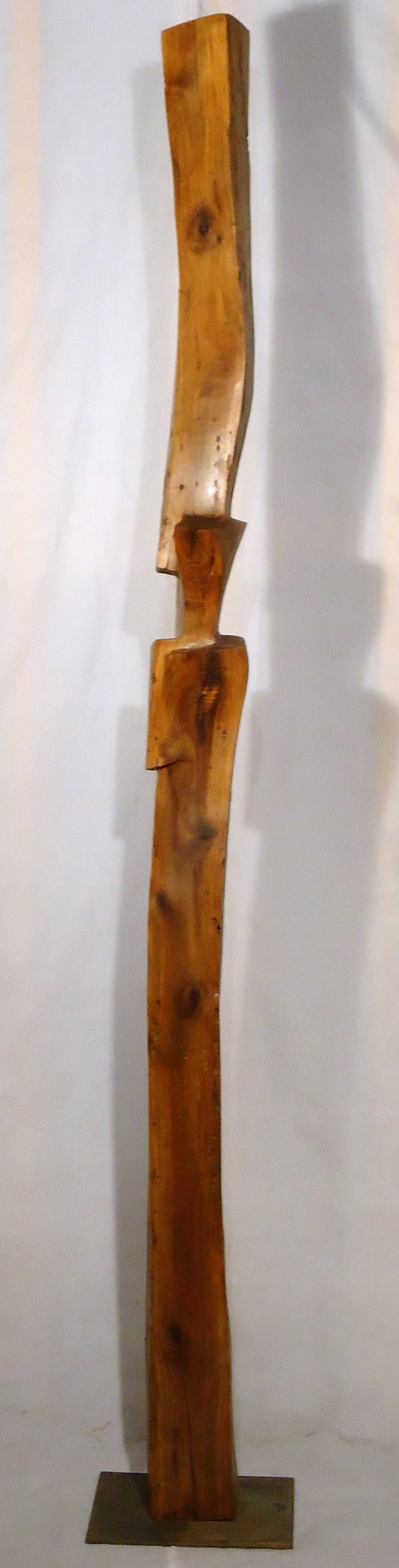 American Hand-Carved Studio Mesquite Stele in the Style of J. B. Blunk, circa 1970 For Sale
