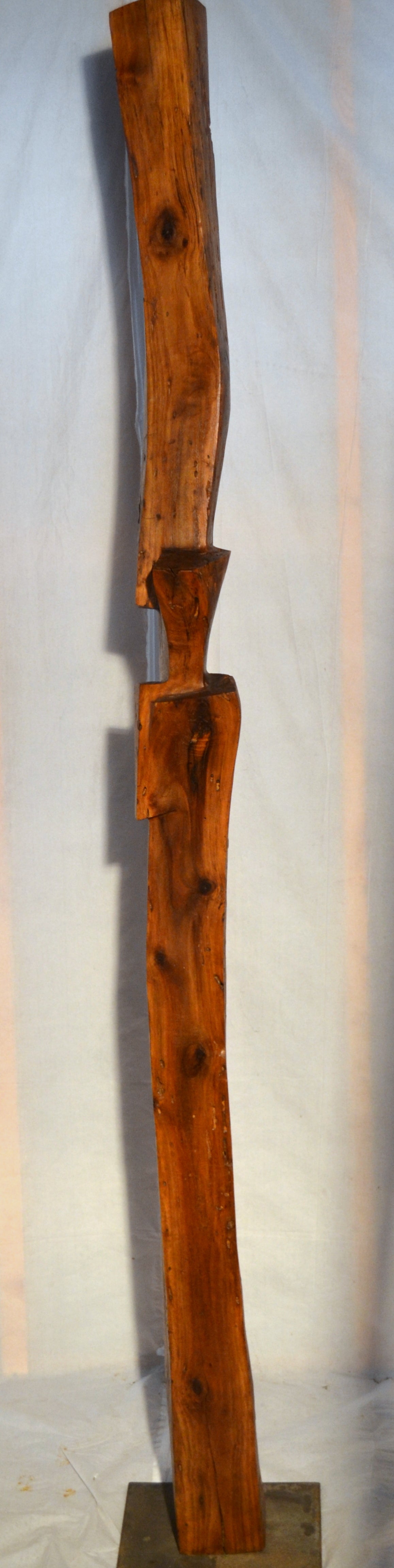 American Craftsman Hand-Carved Studio Mesquite Stele in the Style of J. B. Blunk, circa 1970 For Sale