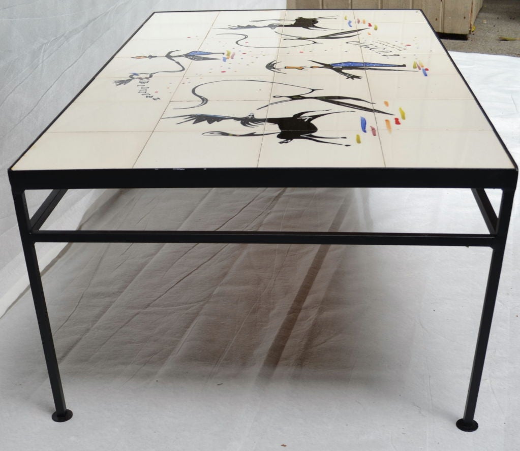 Mid-Century Modern Cocktail Table by Tye of California 1952 Circus Bastille Day
