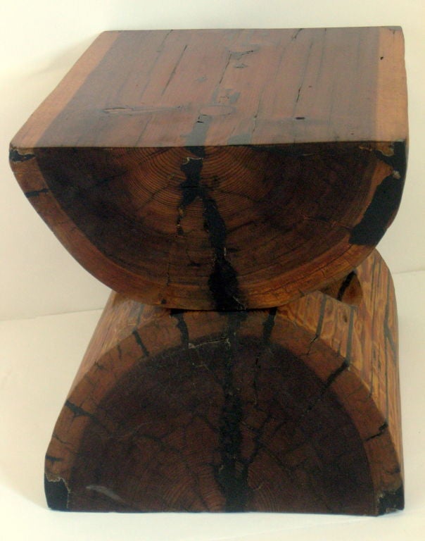 Cypress End Table or Stool by J. B. Blunk, 1965 1