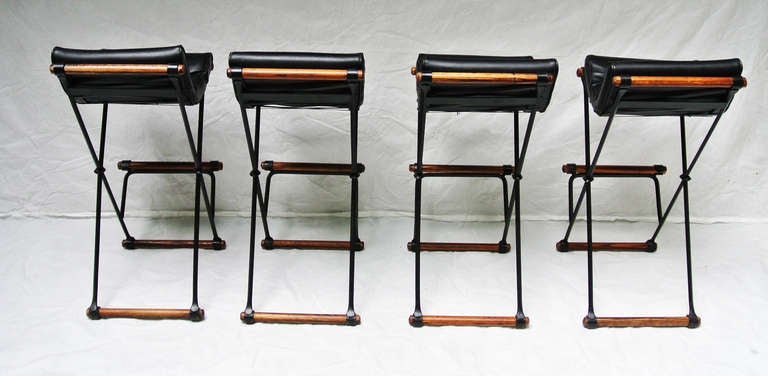 Set of 4 Cleo Baldon Low Back Barstools for Terra c.1970 2