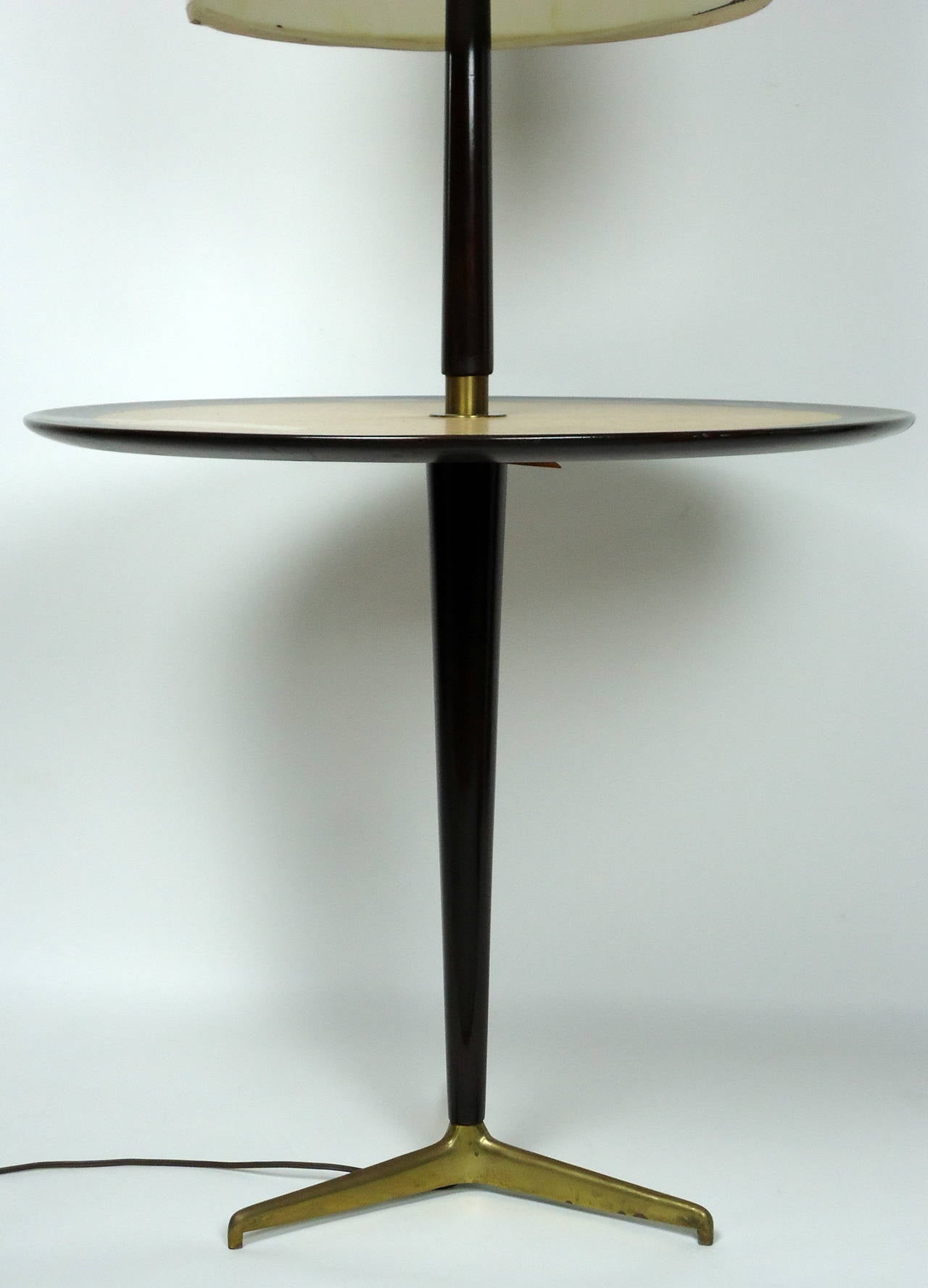 Mid-Century Modern Edward Wormley for Dunbar Bird's-Eye Maple and Mahogany Lamp Table, circa 1950
