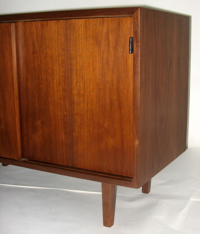 Florence Knoll Walnut File Cabinet 1950's at 1stdibs
