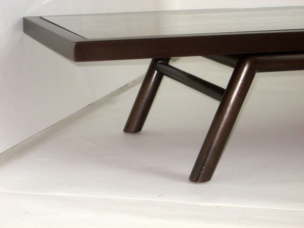 Mid-Century Modern Custom Ordered T. H. Robsjohn-Gibbings Caned Cocktail Table, 1954