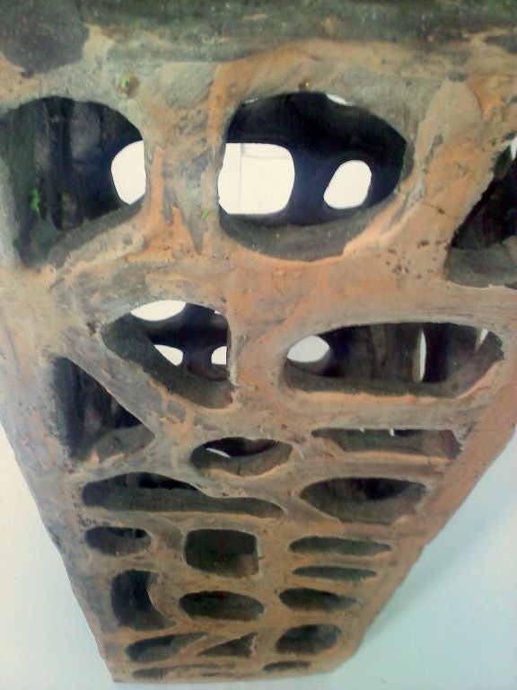 Pierced Ceramic Stand 1970's